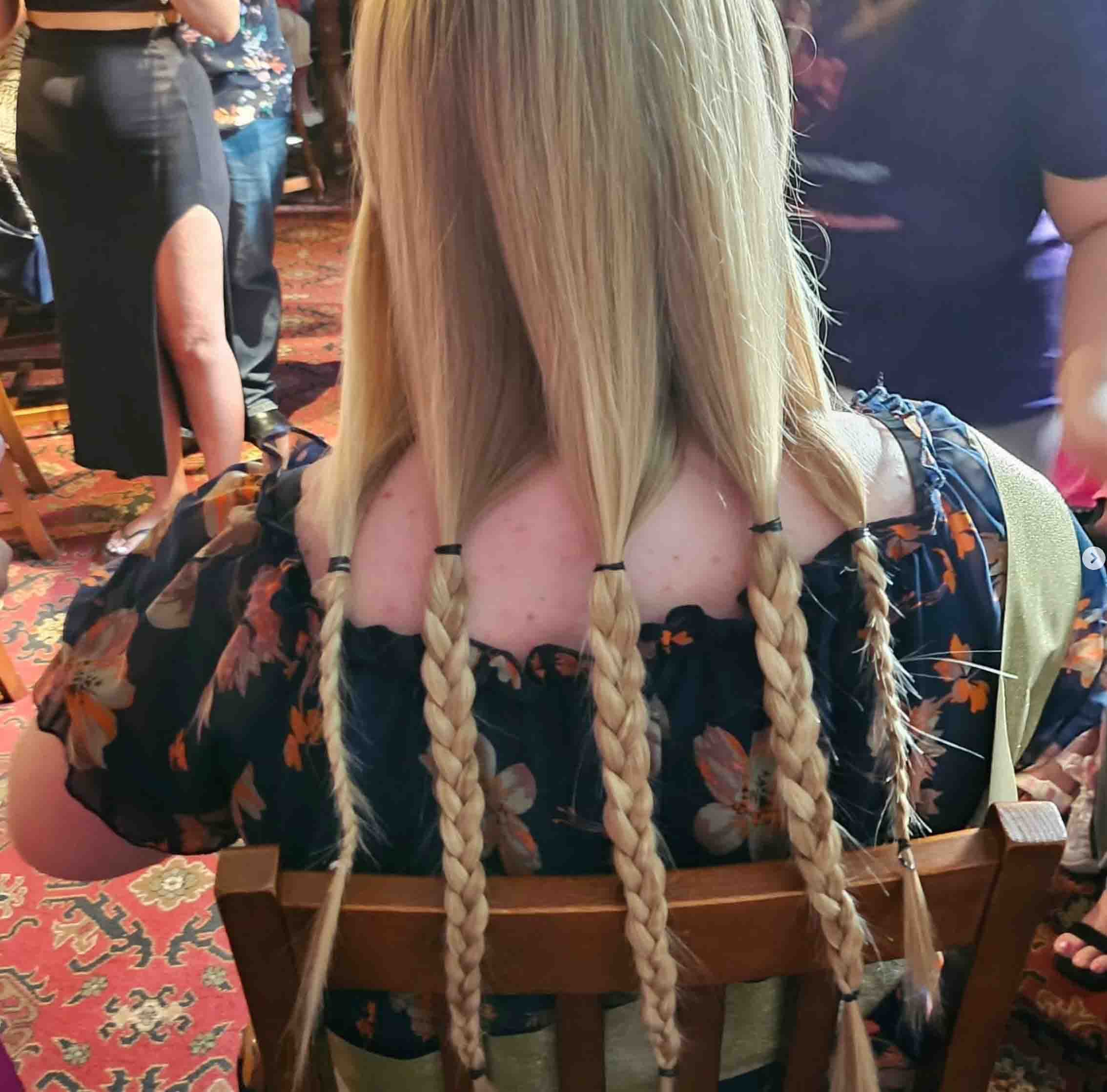 Happy child with new wig